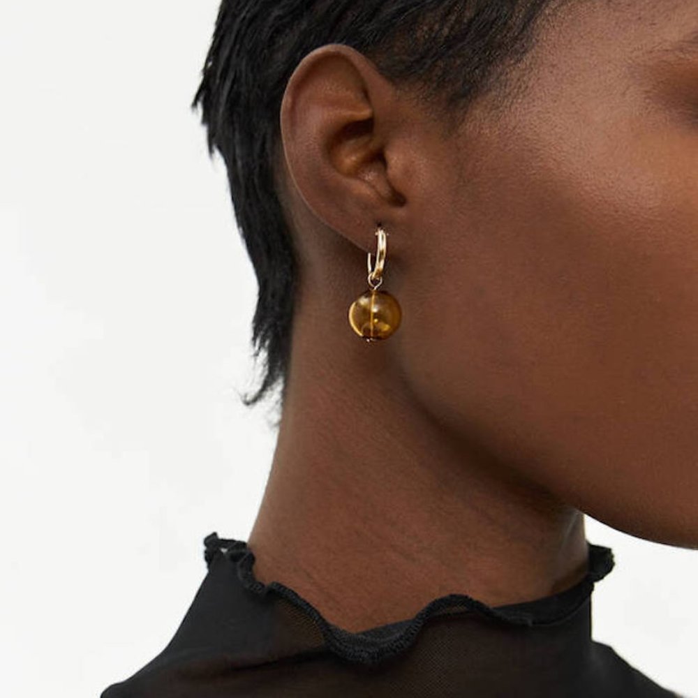 SOLD - WOLF CIRCUS TARYN EARRINGS IN GOLD - Picture 3 of 3